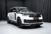 DRY CARBON BODY KIT for LAND ROVER RANGE ROVER L460 2021+ FORZA PERFORMANCE custom fit Mansory Style

Set includes:
Front Lip
Front Bumper Air Vent Covers
Front Grille
Hood Bonnet
Side Fender Vents
Fender Flares
Side Mirror Covers
Side Skirts
Roof Spoiler
Ducktail Spoiler
Rear Diffuser

Material: Dry Carbon, Carbon

NOTE: Professional installation is required.