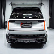 DRY CARBON BODY KIT for LAND ROVER RANGE ROVER L460 2021+ FORZA PERFORMANCE custom fit Mansory Style

Set includes:
Front Lip
Front Bumper Air Vent Covers
Front Grille
Hood Bonnet
Side Fender Vents
Fender Flares
Side Mirror Covers
Side Skirts
Roof Spoiler
Ducktail Spoiler
Rear Diffuser

Material: Dry Carbon, Carbon

NOTE: Professional installation is required.
