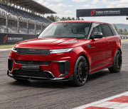 DRY CARBON BODY KIT for LAND ROVER RANGE ROVER SPORT L461 2022+ FORZA PERFORMANCE custom fit Mansory Style

Set includes:
Front Bumper Air Vent Covers
Front Grille
Front Grille Mesh Cover Trims
Hood Bonnet Air Vents
Side Mirror Covers
Side Skirts
Roof Spoiler
Ducktail Spoiler
Rear Bumper
Rear Bumper Fins
Rear Diffuser
Exhaust Tips

Material: Dry Carbon

NOTE: Professional installation is required.