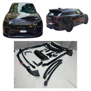 DRY CARBON BODY KIT for LAND ROVER RANGE ROVER SPORT SV L461 2023+ FORZA PERFORMANCE custom fit Mansory Style

Set includes:
Front Lip
Front Bumper Canards
Front Bumper Air Vent Covers
Front Grille
Side Fender Vents
Side Skirts
Roof Spoiler
Ducktail Spoiler
Rear Bumper Fins
Rear Diffuser

Material: Dry Carbon

NOTE: Professional installation is required.