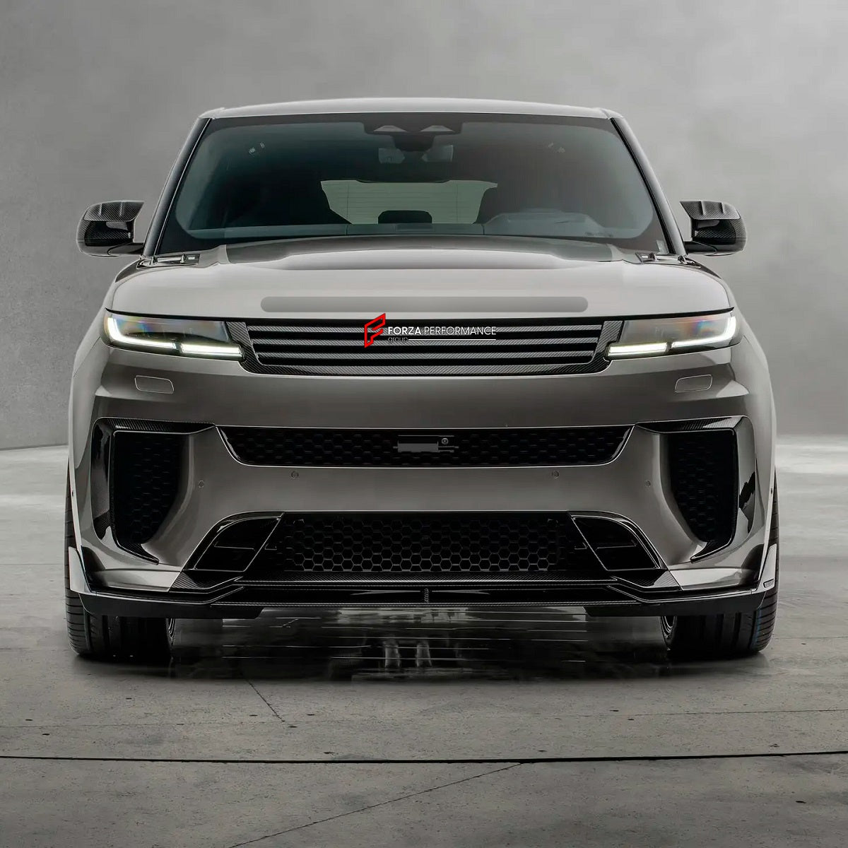 DRY CARBON BODY KIT for LAND ROVER RANGE ROVER SPORT SV L461 2022+ FORZA PERFORMANCE Mansory
Set includes:

Front Lip
Front Bumper Vents
Front Grille
Hood Bonnet Air Intakes
Side Mirror Covers
Side Skirts
Roof Spoiler
Ducktail Spoiler
Rear Diffuser
Rear Bumper Vents
Material: Dry Carbon

NOTE: Professional installation is required.