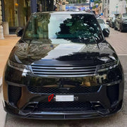 DRY CARBON BODY KIT for LAND ROVER RANGE ROVER SPORT SV L461 2023+ FORZA PERFORMANCE custom fit Mansory Style

Set includes:
Front Lip
Front Bumper Canards
Front Bumper Air Vent Covers
Front Grille
Side Fender Vents
Side Skirts
Roof Spoiler
Ducktail Spoiler
Rear Bumper Fins
Rear Diffuser

Material: Dry Carbon

NOTE: Professional installation is required.