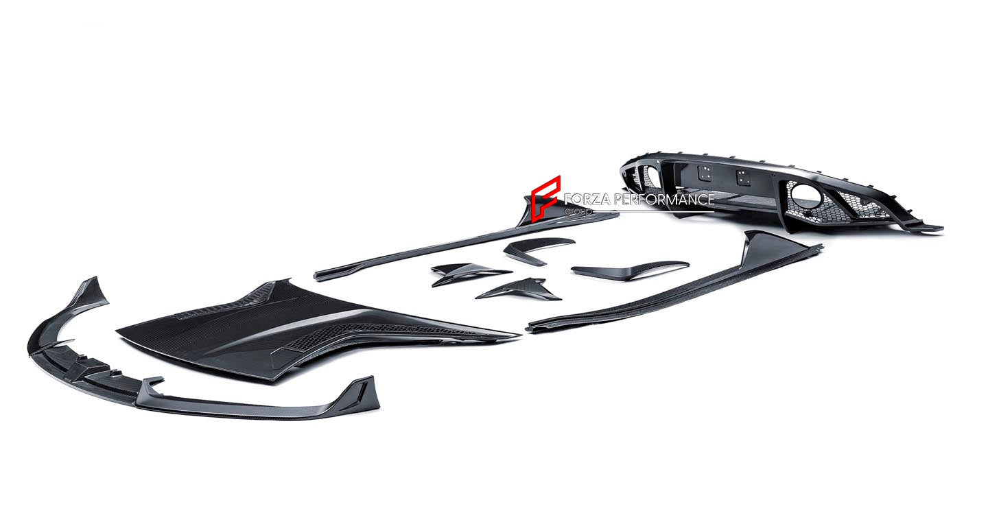 DRY CARBON BODY KIT for Lotus EMIRA 2022+
Set includes:

Front Lip
Front Bumper Canards
Hood Bonnet
Rear Bumper Canards
Rear Diffuser
Material: Dry Carbon

NOTE: Professional installation is required