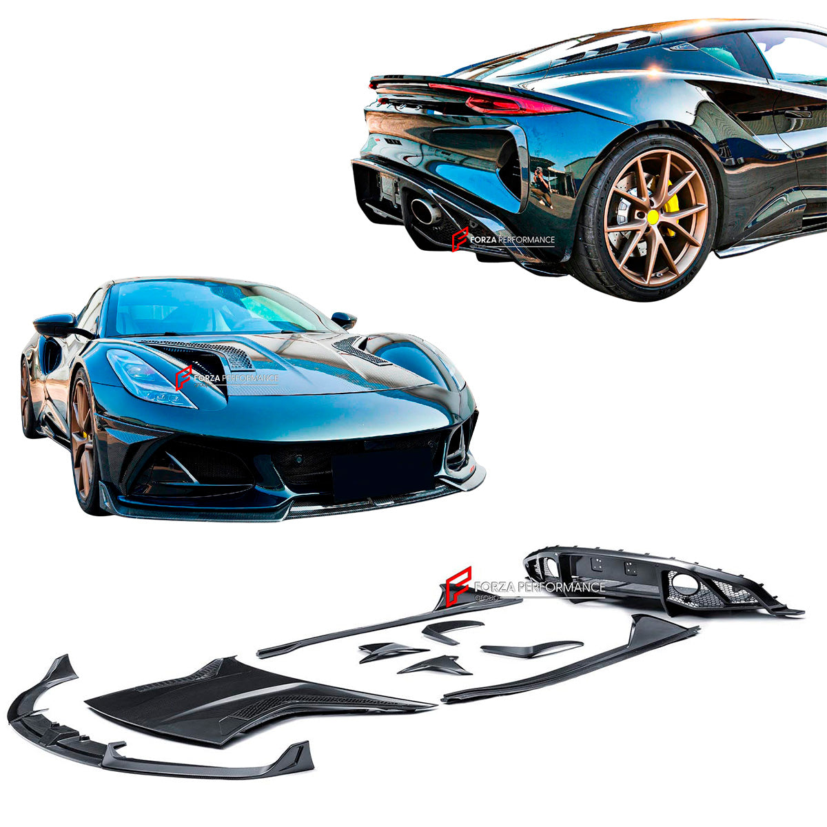 DRY CARBON BODY KIT for Lotus EMIRA 2022+
Set includes:

Front Lip
Front Bumper Canards
Hood Bonnet
Rear Bumper Canards
Rear Diffuser
Material: Dry Carbon

NOTE: Professional installation is required
