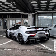 DRY CARBON BODY KIT for MASERATI MC20 2020+ FORZA PERFORMANCE custom fit SD Style

Set includes:
Front Lip
Front Bumper Canards
Side Skirts
Ducktail Spoiler
Rear Spoiler Wing
Rear Diffuser

Material: Dry Carbon

NOTE: Professional installation is required.