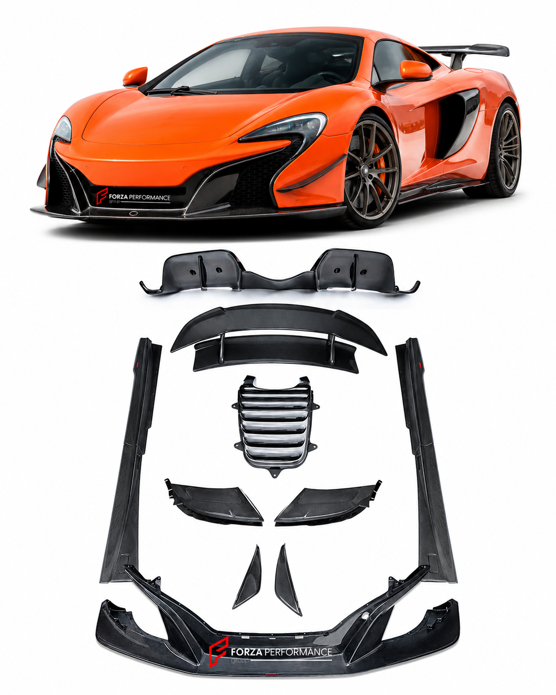  DRY CARBON BODY KIT for MCLAREN 650S 2014  Forza Performance custom fit CMST design style 