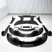 DRY CARBON BODY KIT for MCLAREN 720S COUPE 2017 - 2023

Set includes:
Front Lip
Front Bumper Canards
Side Skirts
Ducktail Spoiler
Rear Spoiler Wing
Rear Diffuser

Material: Dry Carbon

NOTE: Professional installation is required.