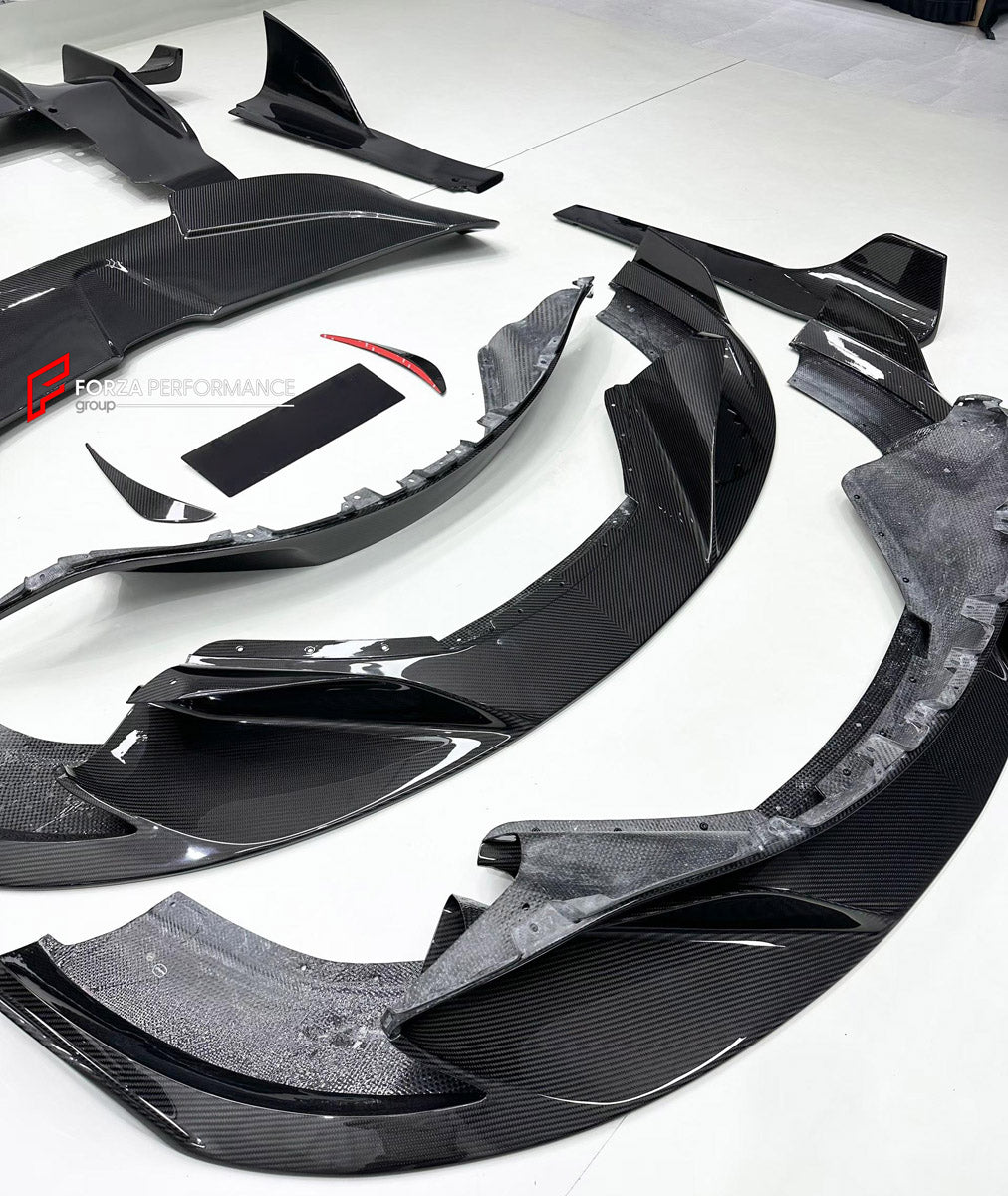 DRY CARBON BODY KIT for MCLAREN 720S COUPE 2017 - 2023

Set includes:
Front Lip
Front Bumper Canards
Side Skirts
Ducktail Spoiler
Rear Spoiler Wing
Rear Diffuser

Material: Dry Carbon

NOTE: Professional installation is required.