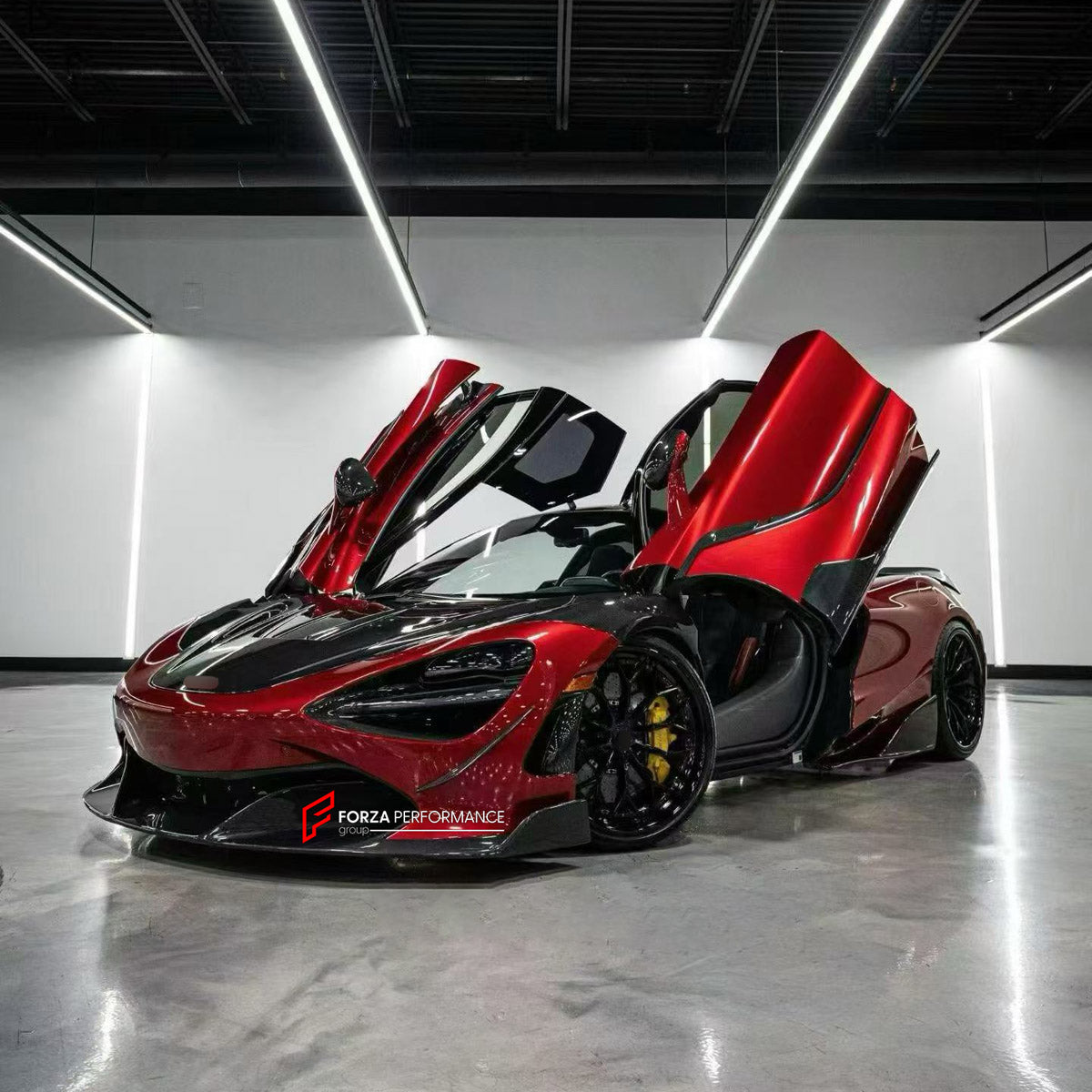 DRY CARBON BODY KIT for MCLAREN 720S COUPE 2017 - 2023 FORZA PERFORMANCE custom fit Ryft Style

Set includes:
Front Lip
Hood Bonnet
Front Fenders
Side Skirts
Rear Spoiler Wing
Rear Diffuser

Material: Dry Carbon

NOTE: Professional installation is required.