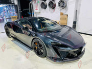 DRY CARBON BODY KIT for MCLAREN ARTURA 2021+ FORZA PERFORMANCE custom fit Novitec Style

Set includes:
Front Lip
Front Bumper Canards
Side Skirts
Side Air Intake Covers
Rear Spoiler Wing
Rear Diffuser

Material: Dry Carbon

NOTE: Professional installation is required.