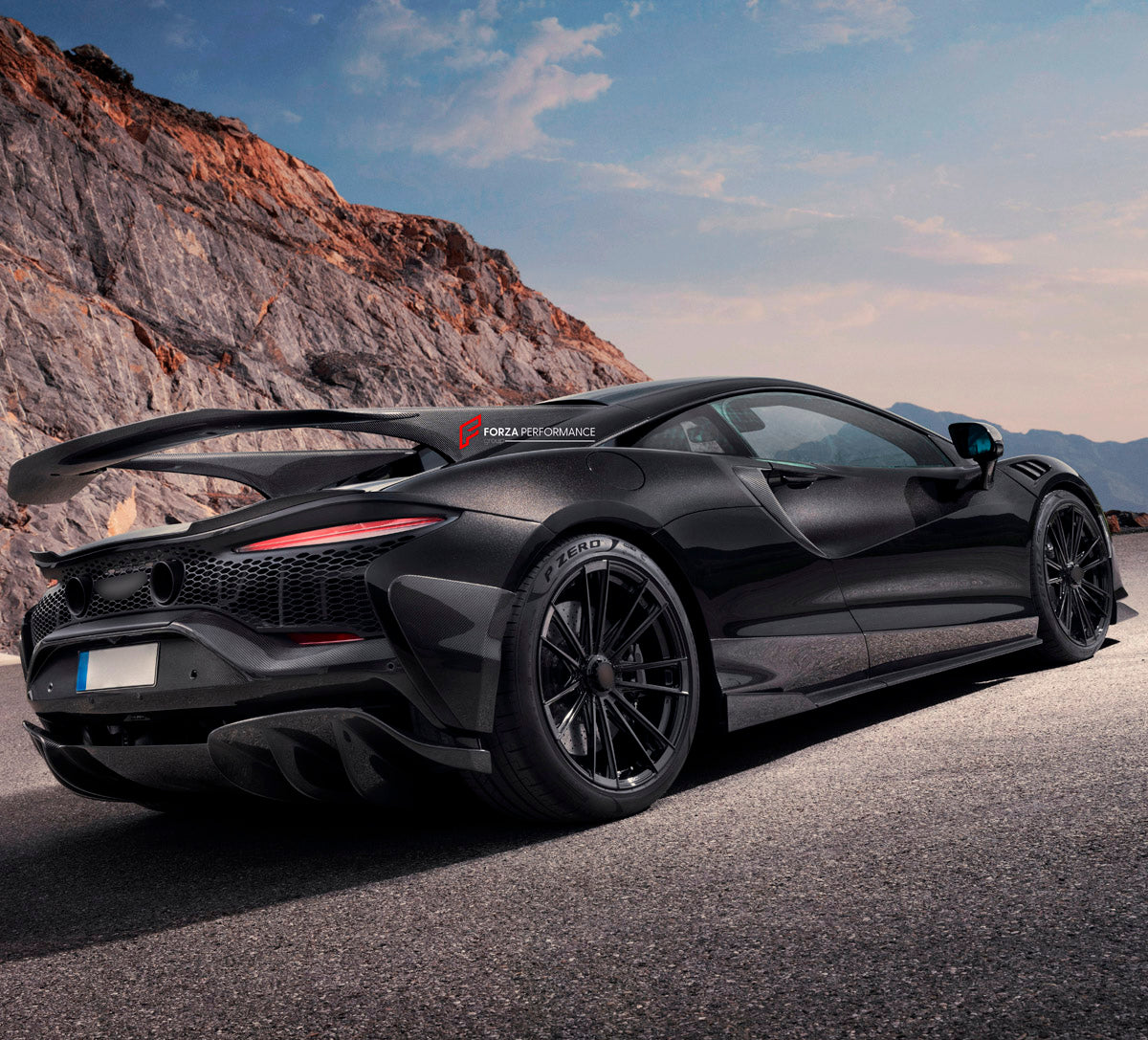 DRY CARBON BODY KIT for MCLAREN ARTURA 2021+

Set includes:

Front Lip
Side Skirts
Side Air Vent Covers
Rear Side Splitters
Rear Spoiler Wing
Rear Diffuser
Material: Dry Carbon

Note: Professional installation is required