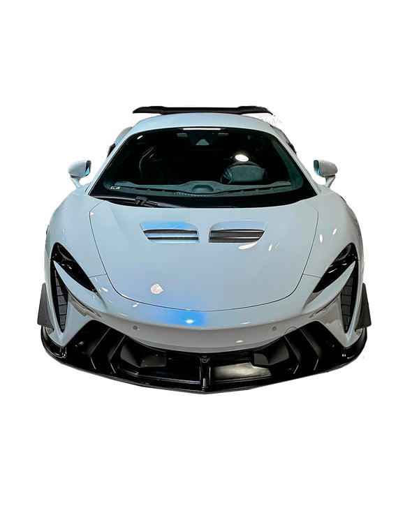 CARBON BODY KIT for MCLAREN ARTURA

Set includes:

Front Lip
Front Bumper Canards
Side Skirts

Side Air Vent Covers
Rear GT Wing Spoiler

Material: Carbon Fiber

Note: Professional installation is required

CONTACT US FOR PRICING