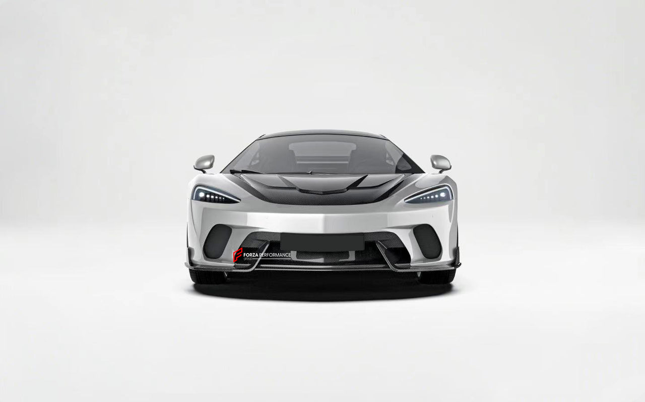 DRY CARBON BODY KIT FOR MCLAREN GT 2019 - 2023
Set Include:
Front Lip
Front Hood / Bonnet
Side Skirts
Side Air Vent Covers
Rear Spoiler
Rear Diffuser
Material: Dry Carbon
CONTACT US FOR PRICING