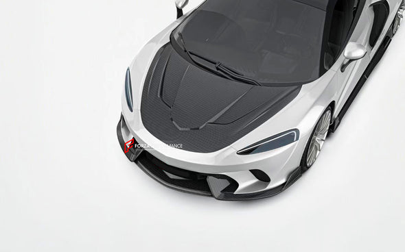 DRY CARBON BODY KIT FOR MCLAREN GT 2019 - 2023

Set Include:

Front Lip

Front Hood / Bonnet
Side Skirts
Side Air Vent Covers
Rear Spoiler
Rear Diffuser

Material: Dry Carbon

CONTACT US FOR PRICING