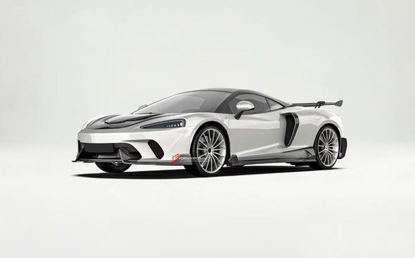DRY CARBON BODY KIT FOR MCLAREN GT 2019 - 2023

Set Include:

Front Lip

Front Hood / Bonnet
Side Skirts
Side Air Vent Covers
Rear Spoiler
Rear Diffuser

Material: Dry Carbon

CONTACT US FOR PRICING
