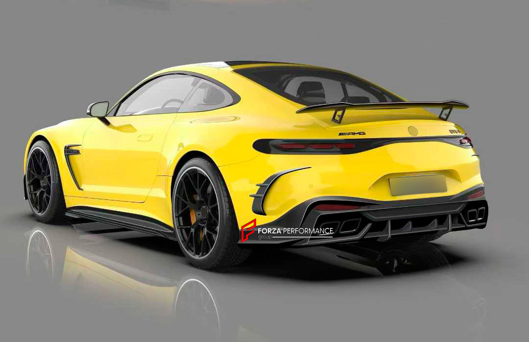BODY KIT for Mercedes-Benz AMG GT C192 2024+
Set includes:

Front Lip
Front Bumper Canards
Hood Bonnet
Front Fender Trims
Side Skirts
Rear Wing Spoiler
Rear Bumper Canards
Rear Diffuser
Material: Dry Carbon

NOTE: Professional installation is required