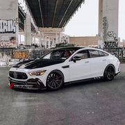 DRY CARBON BODY KIT for MERCEDES-BENZ AMG GT43 GT50 GT53 GT63 S X290 4-DOOR COUPE 2018+ FORZA PERFORMANCE custom fit Topcar Style

Set includes:
Front Lip
Front Bumper Air Vent Covers
Front Grille
Hood Bonnet
Side Fender Vents
Side Skirts
Rear Spoiler Wing
Rear Bumper Fins
Rear Diffuser

Material: Dry Carbon

NOTE: Professional installation is required.
