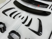 DRY CARBON BODY KIT for Mercedes-Benz AMG GT43 GT50 GT55 GT63 C192 2024+
Set includes:

Front Lip
Front Grille Trims
Front Bumper Canards
Front Bumper Air Vent Trims
Mirror Covers
Side Skirts
Rear Wing Spoiler
Rear Diffuser
Exhaust Tips
Material: Dry Carbon

NOTE: Professional installation is required.