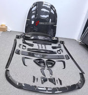 DRY CARBON BODY KIT for MERCEDES-BENZ AMG GT63 C192 COUPE 2024+

Set includes:
Front Lip
Front Bumper Canards
Front Grille Mesh Cover Trims
Hood Bonnet
Side Fender Vents
Side Skirts
Rear Spoiler Wing
Rear Bumper Fins
Rear Diffuser

Material: Dry Carbon

NOTE: Professional installation is required.