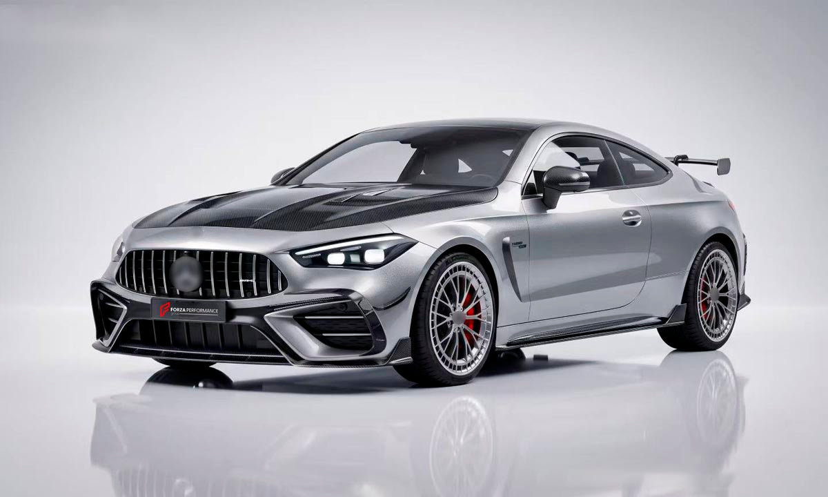 DRY CARBON BODY KIT for MERCEDES BENZ CLE 53 AMG C236 2024+
Set includes:

Front Lip
Front Side Canards
Hood Bonnet
Side Mirrors
Front Fender Air Vent Covers
Side Skirts
Rear Bumper Air Vent Covers
Wing Spoiler
Lip Spoiler
Rear Diffuser
Material: Dry Carbon

NOTE: Professional installation is required.
