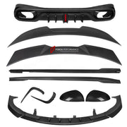 DRY CARBON BODY KIT for Mercedes Benz CLE53 AMG 2024+
Set includes:

Front Lip
Side Mirror Covers
Side Skirts
Roof Spoiler
Rear Diffuser
Material: Dry Carbon

NOTE: Professional installation is required.
