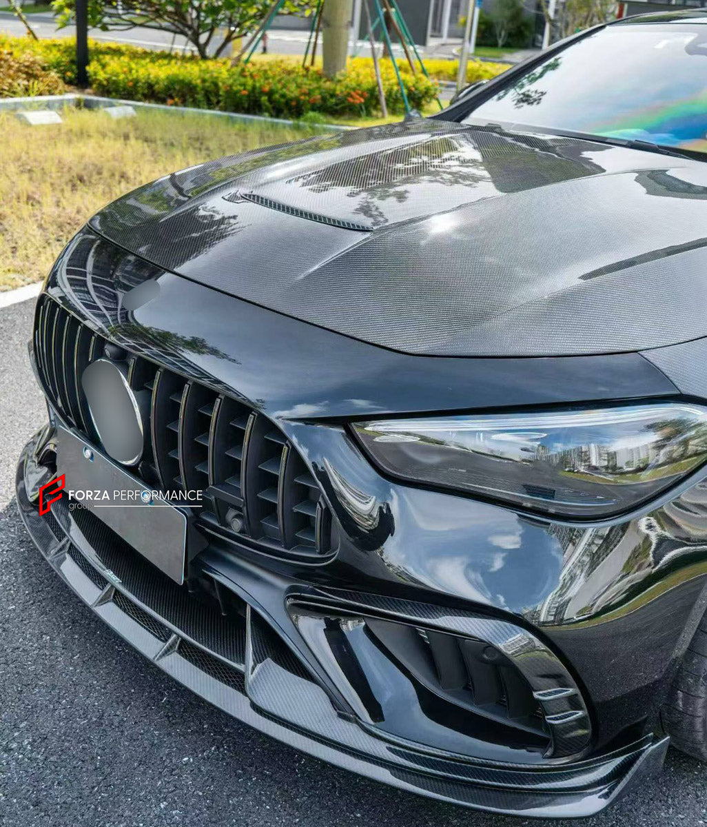 DRY CARBON BODY KIT for Mercedes-Benz CLE53 AMG 2024+
Set includes:

Front Lip
Front Bumper Air Vent Covers
Hood Bonnet
Front Fenders
Rear Spoiler Wing
Rear Bumper Fins
Rear Diffuser
Material: Dry Carbon

NOTE: Professional installation is required.