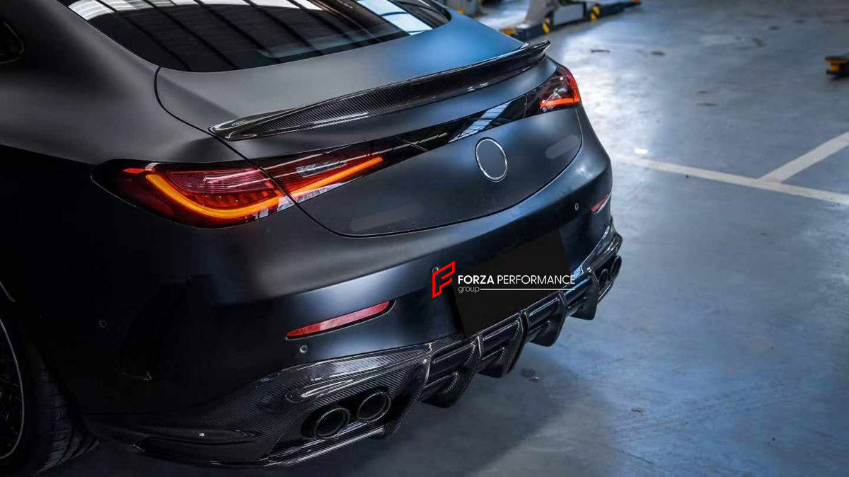 DRY CARBON BODY KIT for MERCEDES-BENZ CLE53 AMG COUPE C236 2025+

Set includes:
Front Lip
Front Bumper Canards
Side Skirts
Ducktail Spoiler
Rear Diffuser

Material: Dry Carbon

NOTE: Professional installation is required.
