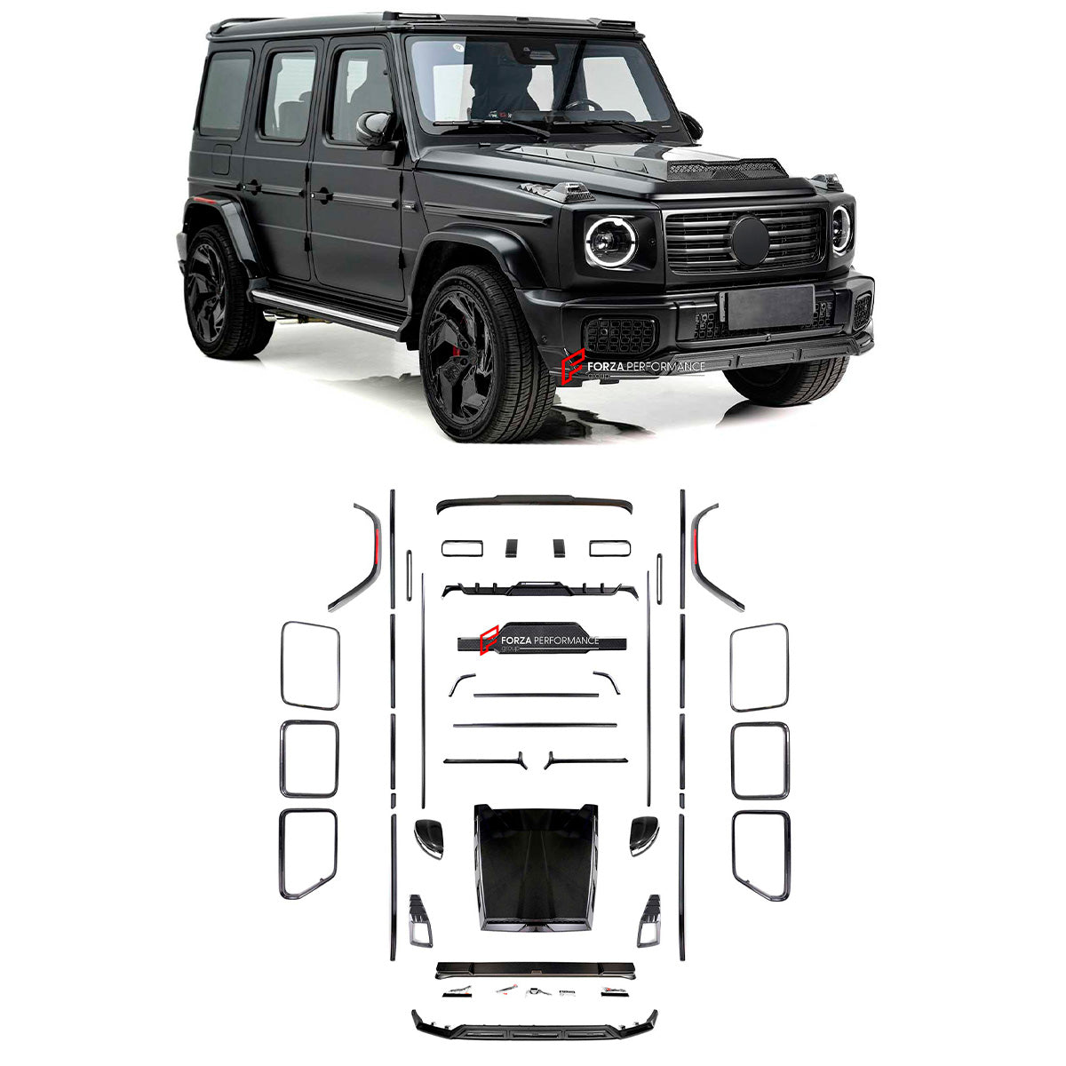 DRY CARBON BODY KIT for MERCEDES BENZ G CLASS G450D W465 2024+