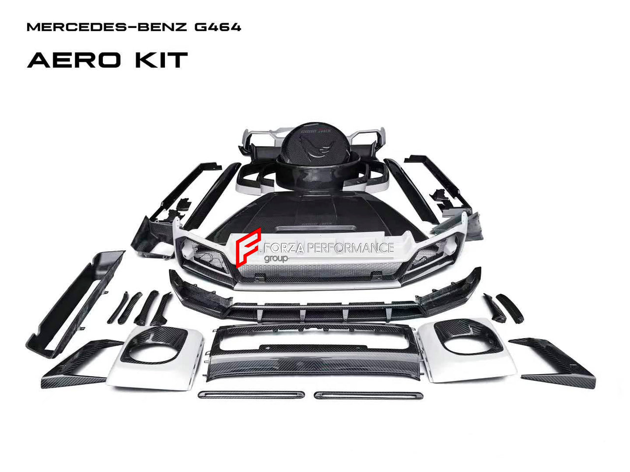DRY CARBON BODY KIT for MERCEDES BENZ G CLASS W463A W464 G350D G400D G500 G550 G63 AMG 2018 - 2024