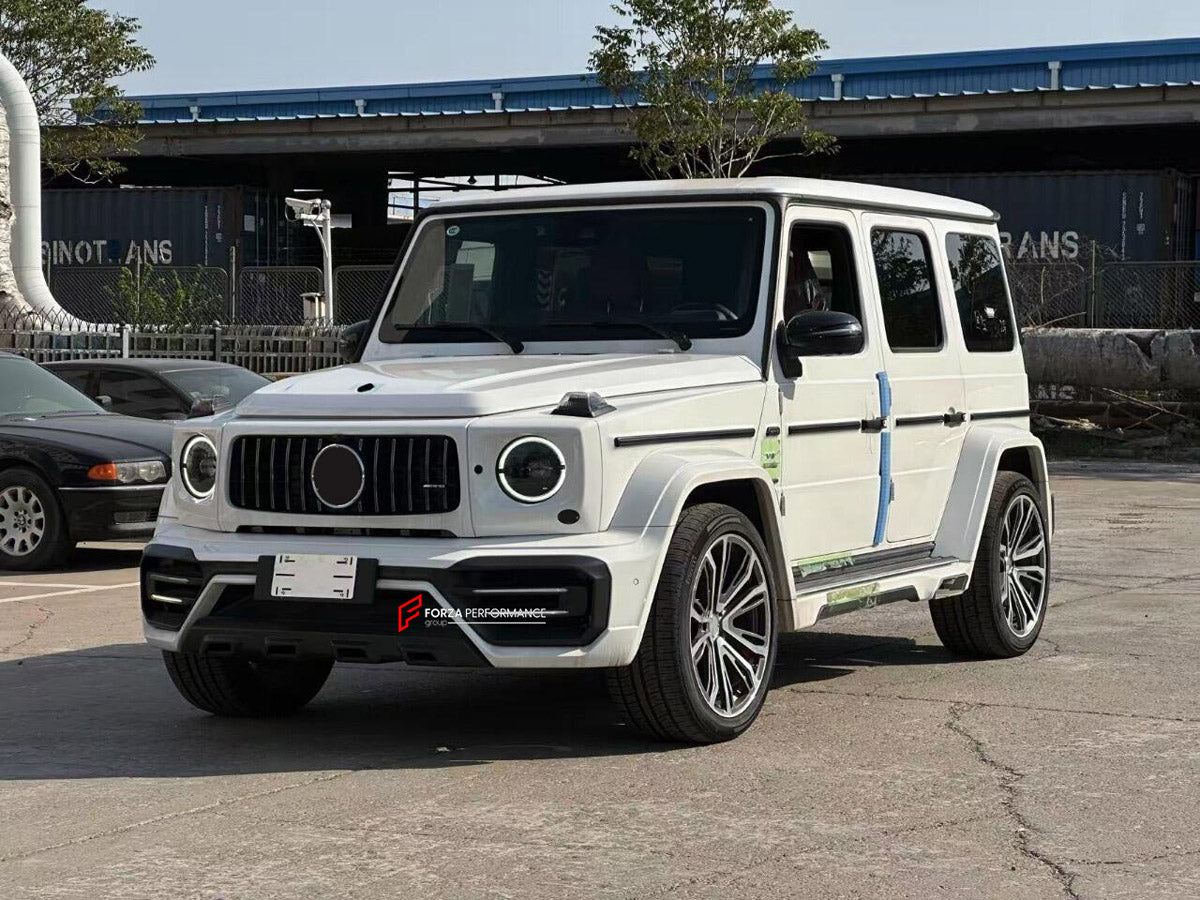 DRY CARBON BODY KIT for MERCEDES BENZ G CLASS W463A W464 G350D G400D G500 G550 G63 AMG 2019 - 2024

Set includes:

Front Bumper Assembly
Front Bumper Air Vents Cover
DRL LED Lights
Front Fender Trim
Fender Flares
Side Skirts
Exhaust System
Exhaust Tips
Spare Tire Cover
Rear Bumper

Rear Bumper Trims
Rear Diffuser

Material: Dry Carbon

NOTE:&nbsp;Professional installation is required.

Why “Contact Us for Pricing”?

We don’t display fixed prices because our goal is to offer you the most competitive deal pos