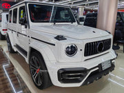 DRY CARBON BODY KIT for MERCEDES BENZ G CLASS W463A W464 G350D G400D G500 G550 G63 AMG 2019 - 2024

Set includes:

Front Bumper Assembly
Front Bumper Air Vents Cover
DRL LED Lights
Front Fender Trim
Fender Flares
Side Skirts
Exhaust System
Exhaust Tips
Spare Tire Cover
Rear Bumper

Rear Bumper Trims
Rear Diffuser

Material: Dry Carbon

NOTE:&nbsp;Professional installation is required.

Why “Contact Us for Pricing”?

We don’t display fixed prices because our goal is to offer you the most competitive deal pos