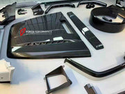 DRY CARBON BODY KIT FOR MERCEDES-BENZ G CLASS W464 W463A

Set includes:
Front Bumper Assembly
Front Bumper Trims
Hood
Side Fenders
Side Skirt
Spare Tire Cover
Rear Bumper

Material: Dry carbon fiber

NOTE: Professional installation is required