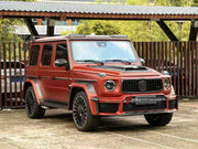 DRY CARBON BODY KIT for MERCEDES-BENZ G-CLASS W464 W465 2018+ FORZA PERFORMANCE custom fit B800 Style

Set includes:
Front Lip
Front Bumper
Front Bumper Canards
Front Bumper Air Vent Covers
Front Grille Mesh Cover Trims
Hood Bonnet
Roof Light Bar
Fender Flares
Fenders
Side Mirror Covers
Roof Spoiler
Rear Bumper
Rear Bumper Fins
Rear Diffuser
Spare Wheel Tire Cover

Material: Dry Carbon, Plastic

NOTE: Professional installation is required.
