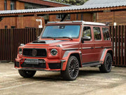 DRY CARBON BODY KIT for MERCEDES-BENZ G-CLASS W464 W465 2018+ FORZA PERFORMANCE custom fit B800 Style

Set includes:
Front Lip
Front Bumper
Front Bumper Canards
Front Bumper Air Vent Covers
Front Grille Mesh Cover Trims
Hood Bonnet
Roof Light Bar
Fender Flares
Fenders
Side Mirror Covers
Roof Spoiler
Rear Bumper
Rear Bumper Fins
Rear Diffuser
Spare Wheel Tire Cover

Material: Dry Carbon, Plastic

NOTE: Professional installation is required.