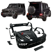 DRY CARBON BODY KIT for MERCEDES-BENZ G CLASS W464 W465 G63 G350 G500 2018+ FORZA PERFORMANCE custom fit Topcar Style

Set includes:
Front Bumper
Hood Bonnet
Front Fenders
Fender Flares
Side Steps
Rear Fenders
Rear Bumper
Rear Diffuser

Material: Dry Carbon

NOTE: Professional installation is required.