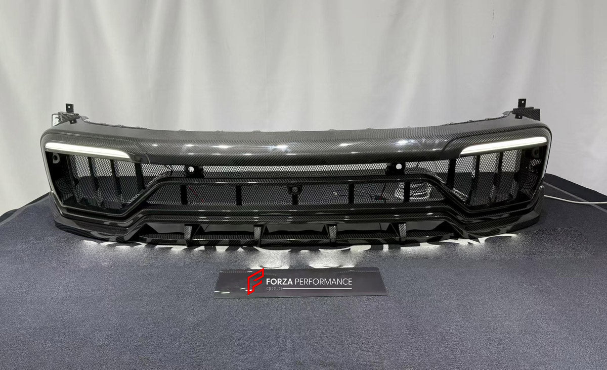 DRY CARBON BODY KIT for MERCEDES-BENZ G CLASS W464 W465 G63 G350 G500 2018+ FORZA PERFORMANCE custom fit Topcar Style

Set includes:
Front Bumper
Hood Bonnet
Front Fenders
Fender Flares
Side Steps
Rear Fenders
Rear Bumper
Rear Diffuser

Material: Dry Carbon

NOTE: Professional installation is required.
