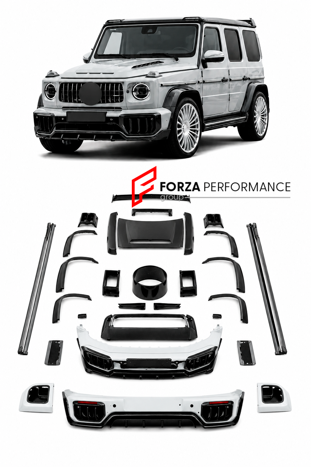 DRY CARBON WIDEBODY KIT FOR MERCEDES-BENZ G-CLASS W465 G500 G450d G580 G63 AMG 2024+