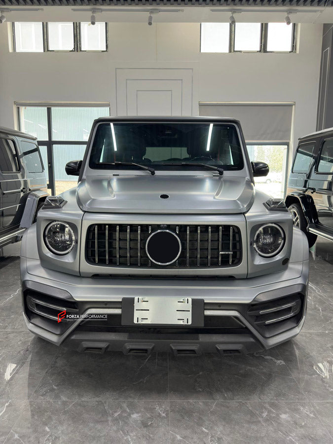 DRY CARBON BODY KIT for MERCEDES BENZ G-CLASS W465 G63 G550 G500 G350 2024+

Set includes:

Front Bumper Assembly
Front Bumper Air Vents Cover
DRL LED Lights
Front Fender Trim
Fender Flares
Side Skirts
Exhaust System
Exhaust Tips
Spare Tire Cover
Rear Bumper

Rear Bumper Trims
Rear Diffuser

Material: Dry Carbon

NOTE:&nbsp;Professional installation is required.

Why “Contact Us for Pricing”?

We don’t display fixed prices because our goal is to offer you the most competitive deal possible. Product costs of