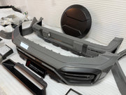 DRY CARBON BODY KIT for MERCEDES BENZ G-CLASS W465 G63 G550 G500 G350 2024+

Set includes:

Front Bumper Assembly
Front Bumper Air Vents Cover
DRL LED Lights
Front Fender Trim
Fender Flares
Side Skirts
Exhaust System
Exhaust Tips
Spare Tire Cover
Rear Bumper

Rear Bumper Trims
Rear Diffuser

Material: Dry Carbon

NOTE:&nbsp;Professional installation is required.

Why “Contact Us for Pricing”?

We don’t display fixed prices because our goal is to offer you the most competitive deal possible. Product costs of