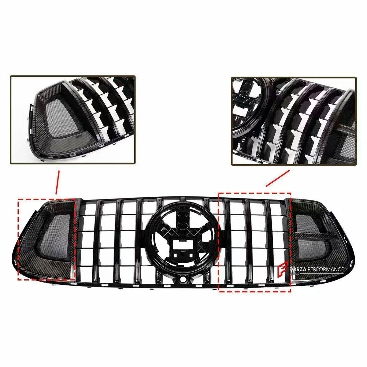 DRY CARBON BODY KIT for Mercedes Benz GLE 63 Coupe C292 2015 - 2019
Set includes:

Front Lip
Front Bumper Vents
Front Grille
Rear Diffuser
Material: Dry Carbon

NOTE: Professional installation is required.