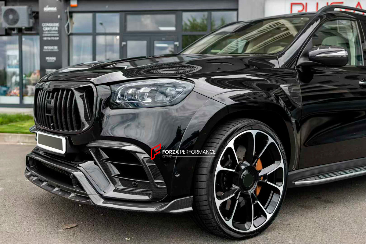 DRY CARBON BODY KIT for MERCEDES BENZ GLS CLASS AMG X167 GLS63 2020 - 2023



Set includes:

Front Lip
Front Grille

Front Bumper Air Vents
Side Fenders

Roof Spoiler
Rear Diffuser

Material: Dry Carbon

NOTE: Professional installation is required



Payment ►
Visa

Mastercard

PayPal with a credit card (add 4.4% at checkout)
Payoneer
Cryptocurrency
Shipment ►
By express DHL/UPS/TNT/FedEx
To the local international airport
Special line by air
Special line by the sea
To Europe and the UK by train