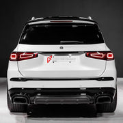 DRY CARBON BODY KIT for MERCEDES-BENZ GLS-CLASS X167 2019 - 2023 FORZA PERFORMANCE custom fit B800 Style

Set includes:
Front Lip
Front Bumper Assembly
Front Grille
Fender Flares
Roof Spoiler
Rear Bumper Center Trim
Rear Diffuser
Exhaust Tips

Material: Dry Carbon

NOTE: Professional installation is required.