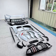 DRY CARBON BODY KIT for Mercedes Benz GT43 GT50 GT53 GT63 2018+
Set includes:

Front Bumper Assembly
Front Bumper Fins
License Plate
Front Splitters
Front Grille
Front Fenders
Side Skirts
Rear Fenders
Rear Diffuser
Rear Bumper Fins
Material: Dry Carbon

NOTE: Professional installation is required.