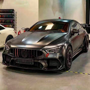 DRY CARBON BODY KIT for Mercedes Benz GT43 GT50 GT53 GT63 2018+
Set includes:

Front Bumper Assembly
Front Bumper Fins
License Plate
Front Splitters
Front Grille
Front Fenders
Side Skirts
Rear Fenders
Rear Diffuser
Rear Bumper Fins
Material: Dry Carbon

NOTE: Professional installation is required.