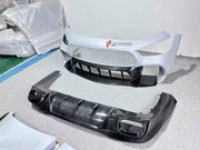 DRY CARBON BODY KIT for Mercedes Benz GT43 GT50 GT53 GT63 2018+
Set includes:

Front Bumper Assembly
Front Bumper Fins
License Plate
Front Splitters
Front Grille
Front Fenders
Side Skirts
Rear Fenders
Rear Diffuser
Rear Bumper Fins
Material: Dry Carbon

NOTE: Professional installation is required.