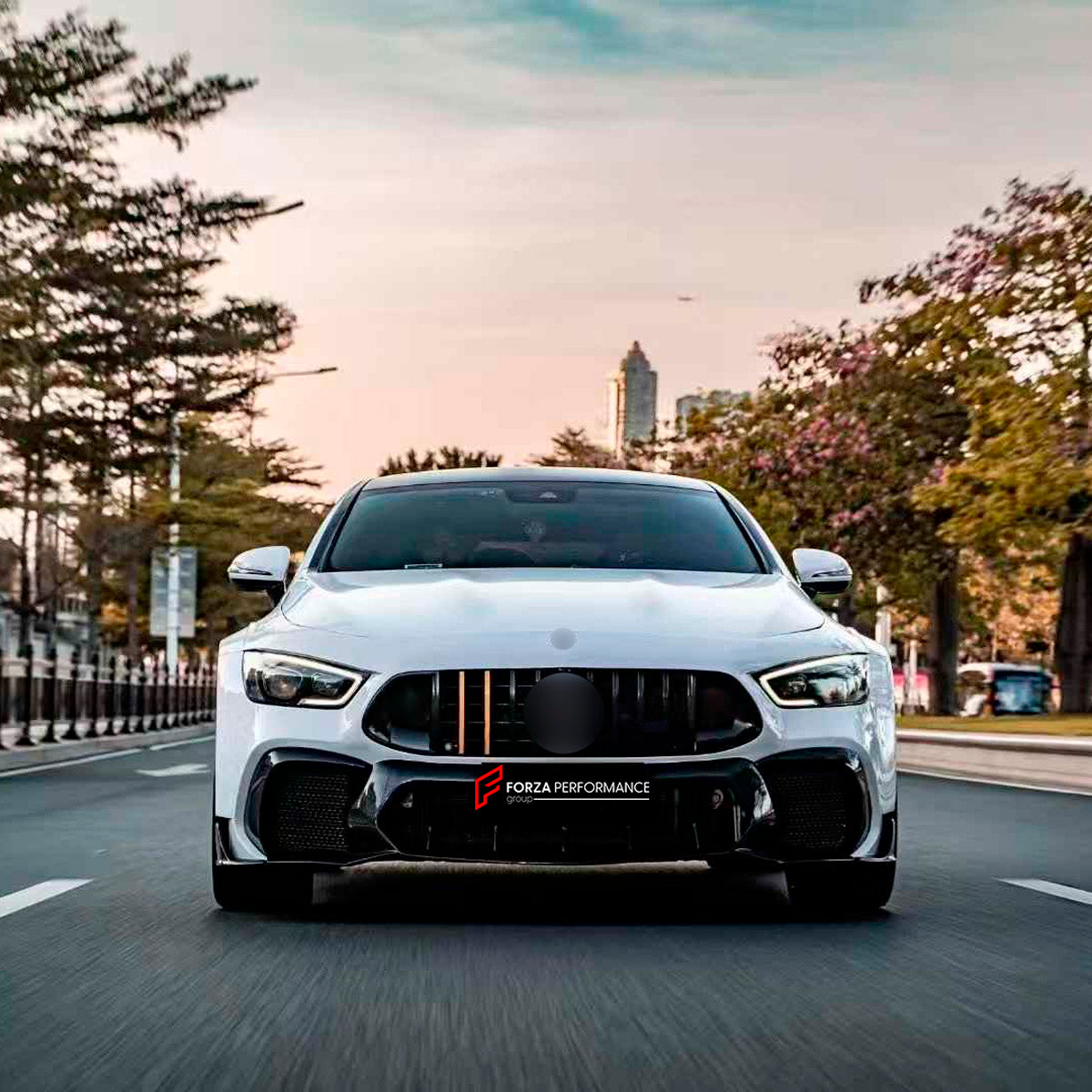 DRY CARBON BODY KIT for Mercedes Benz GT43 GT50 GT53 GT63 2018+
Set includes:

Front Bumper Assembly
Front Bumper Fins
License Plate
Front Splitters
Front Grille
Front Fenders
Side Skirts
Rear Fenders
Rear Diffuser
Rear Bumper Fins
Material: Dry Carbon

NOTE: Professional installation is required.