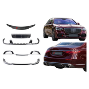 DRY CARBON BODY KIT for MERCEDES-BENZ S-CLASS MAYBACH W223 S580 S680 2021+

Set includes:
Front Lip
Front Bumper Air Vent Covers
Ducktail Spoiler
Rear Diffuser

Material: Dry Carbon

NOTE: Professional installation is required.