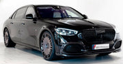 DRY CARBON BODY KIT for Mercedes Benz S Class S680 W223 2020+
Set includes:

Front Lip
Front Bumper Air Vent Cover
Ducktail Spoiler
Rear Bumper Air Vent Cover
Rear Diffuser
Material: Dry Carbon

NOTE: Professional installation is required.