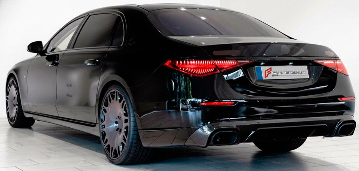 DRY CARBON BODY KIT for Mercedes Benz S Class S680 W223 2020+
Set includes:

Front Lip
Front Bumper Air Vent Cover
Ducktail Spoiler
Rear Bumper Air Vent Cover
Rear Diffuser
Material: Dry Carbon

NOTE: Professional installation is required.