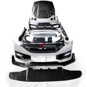 DRY CARBON BODY KIT for Nissan GT-R R35 2007 - 2016
Set includes:

Front Bumper
Front Lip
Front Canards
Hood Bonnet
Side Skirts
Rear Spoiler Wing
Trunk Lid
Rear Diffuser
Rear Bumper
Material: Dry Carbon

NOTE: Professional installation is required.